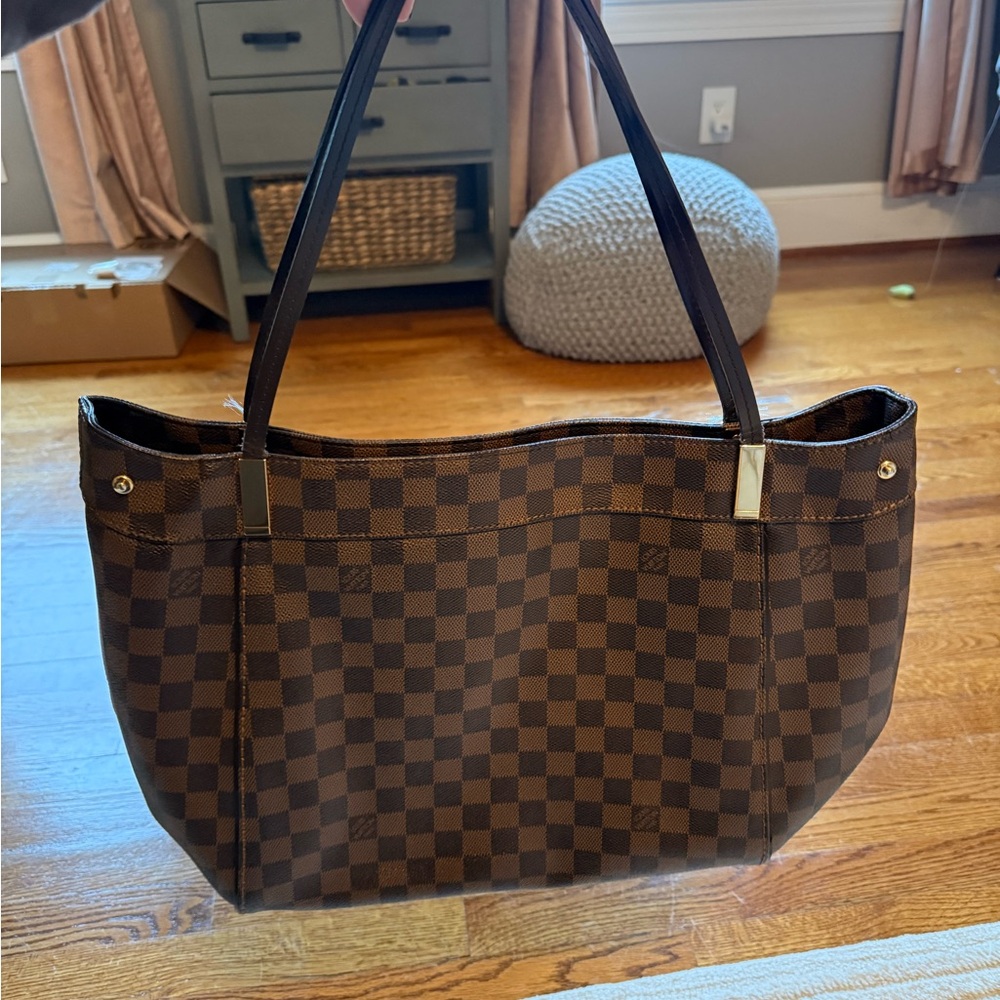Authentic Louis Vuitton Damier Ebene Marylebone GM Canvas Shoulder Bag